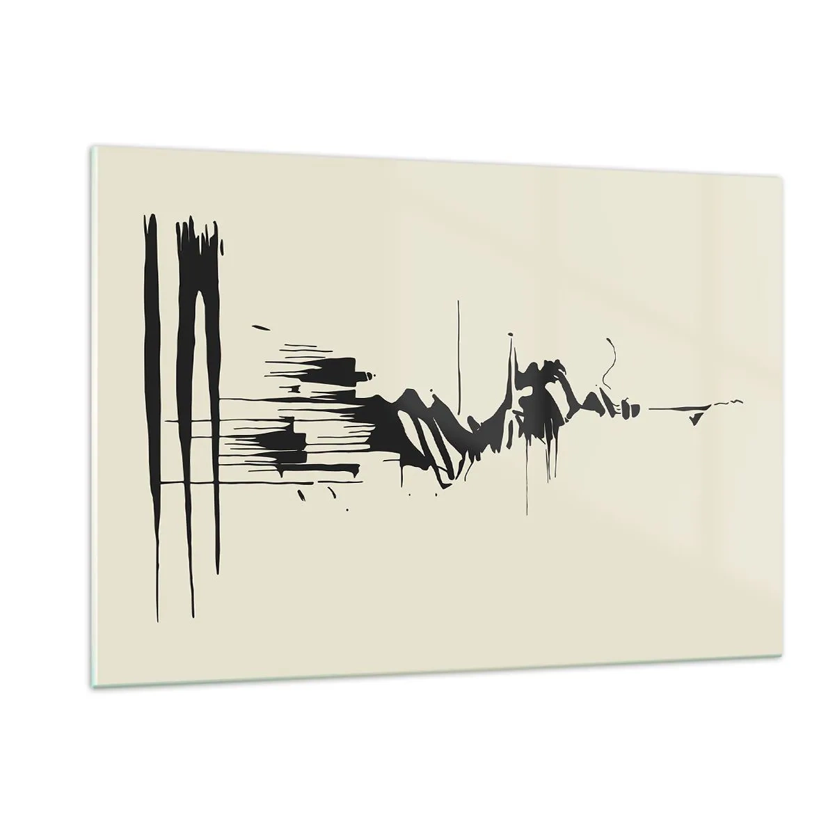 Schilderen op glas - Overhaaste abstractie - 120x80 cm