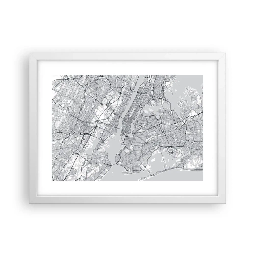 Poster in een witte lijst - De anatomie van een metropool - 40x30 cm