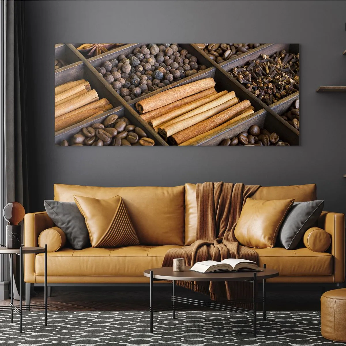 Schilderen op glas - Een schatkist aan aroma's - 160x50 cm