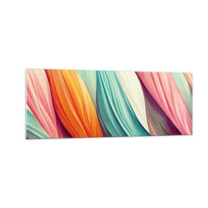 Schilderen op glas - Regenboog geweven - 140x50 cm