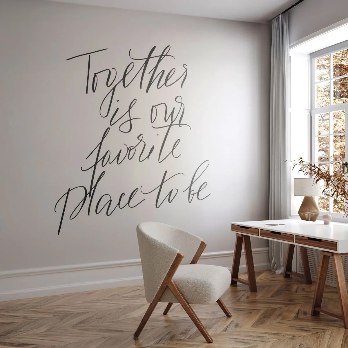 Fotobehang Standard Eco - Voel jij het ook? - Typografie, Bevestiging, Maxim - 400x280 cm