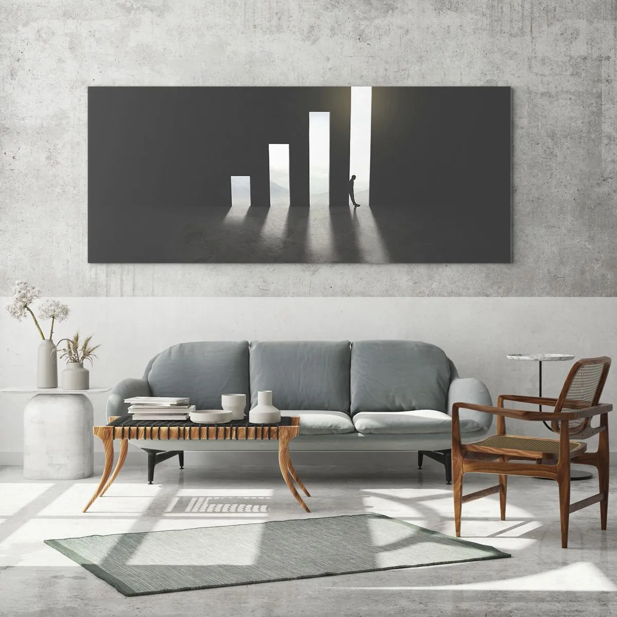 Schilderen op glas - Succes - impressie - 100x40 cm
