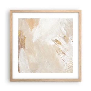 Een poster in een licht eiken lijst - Pastelkleurige compositie - 40x40 cm