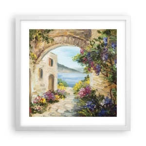 Poster in een witte lijst - De charme van een kustprovincie - 40x40 cm