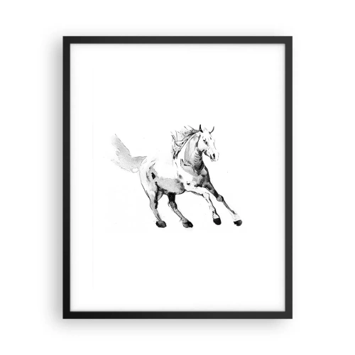 Poster in een zwarte lijst - Ongetemde ziel - 40x50 cm