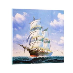 Schilderen op glas - Trots met de wind - 30x30 cm