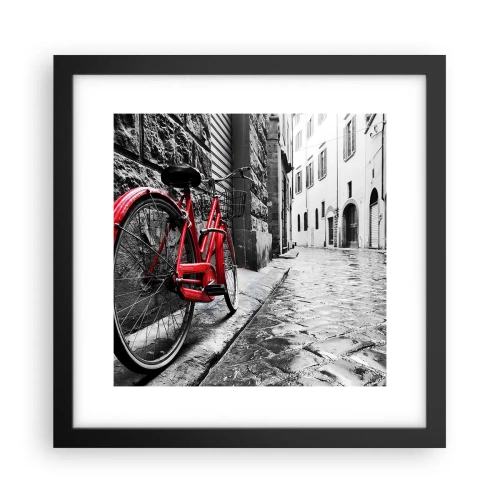 Poster in een zwarte lijst - Echte schoonheid verveelt niet - 30x30 cm