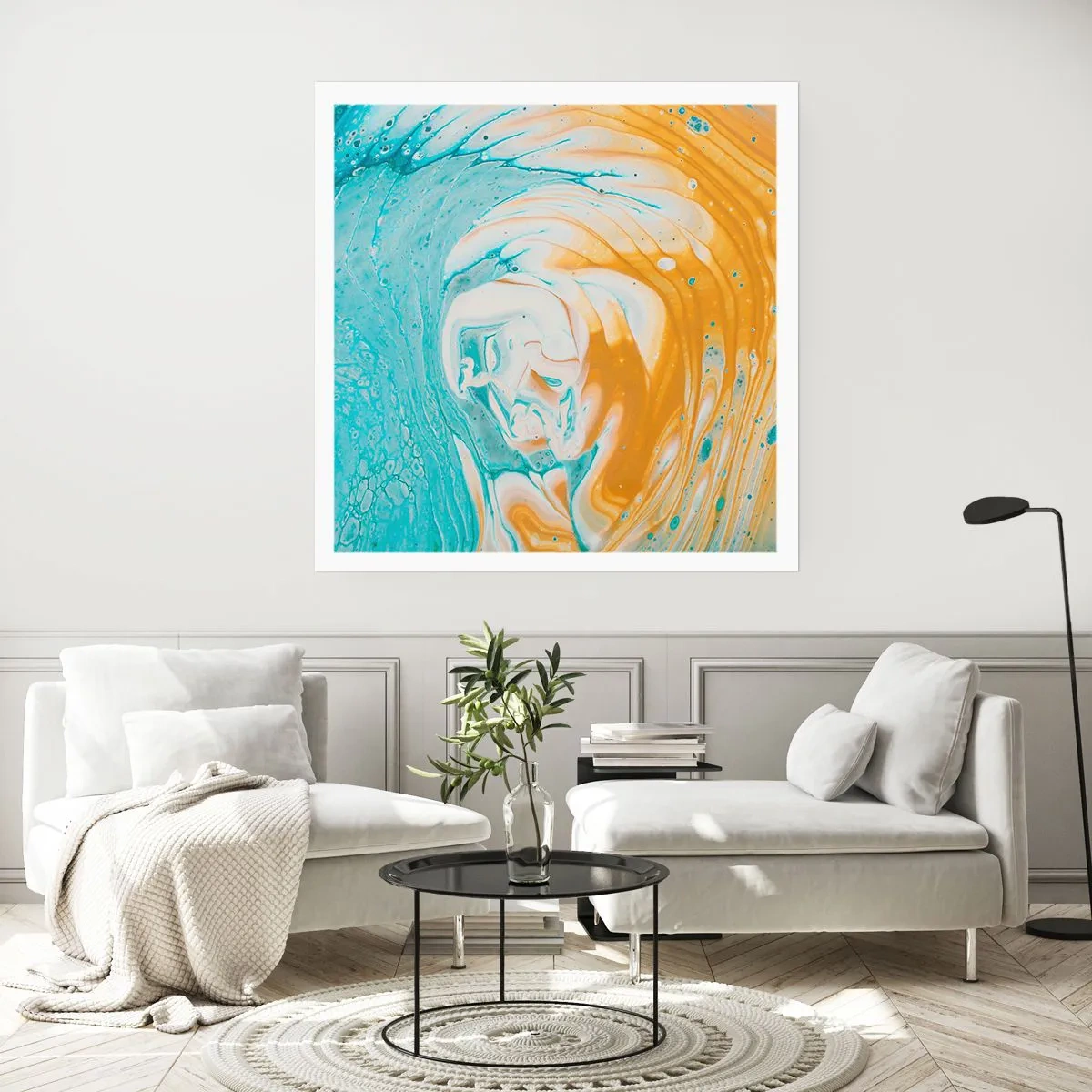 Poster - Pastel werveling - 50x50 cm