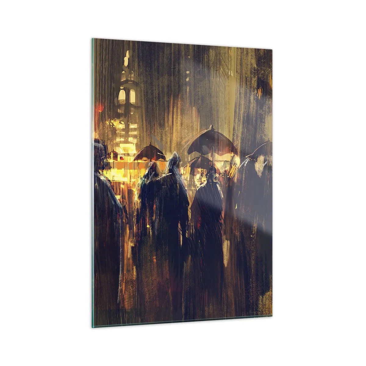 Schilderen op glas - Volgelingen van de regen - 50x70 cm