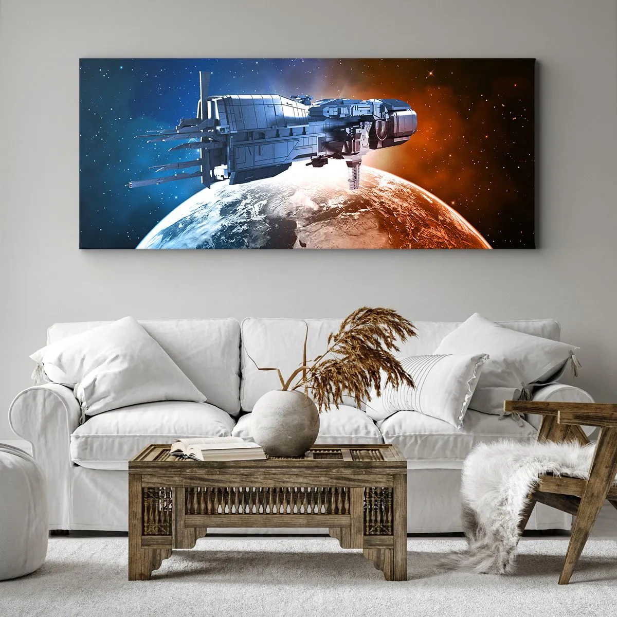 Schilderen op canvas - Een zorgvuldige waarnemer - 90x30 cm