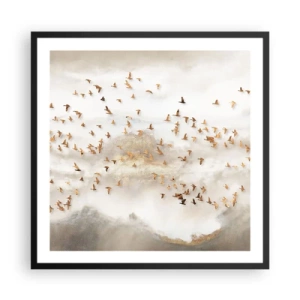 Poster in een zwarte lijst - Het is tijd… - 60x60 cm