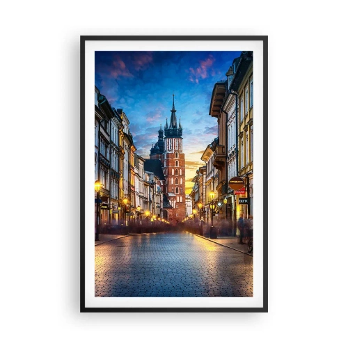 Poster in een zwarte lijst - Charme van Krakau - 61x91 cm