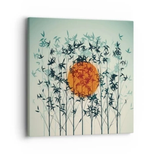 Schilderen op canvas - Japanse zon - 40x40 cm