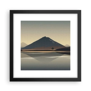 Poster in een zwarte lijst - Spiegelreflectie - 30x30 cm