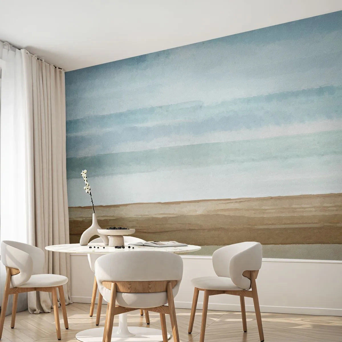 Fotobehang Standard Eco - Troost - Abstractie, Kust, Strand - 400x280 cm