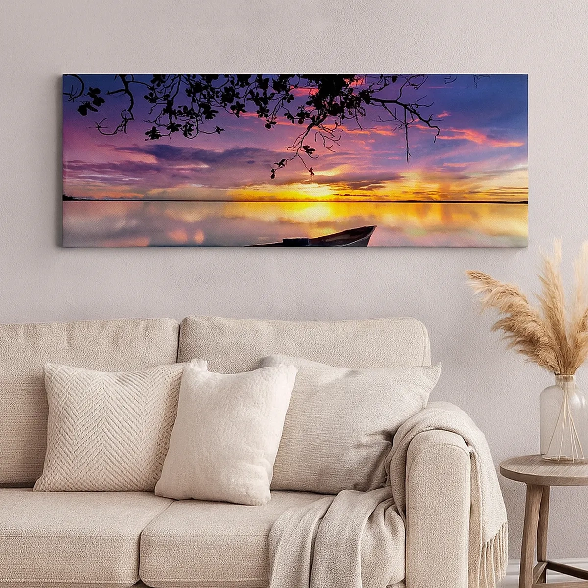 Schilderen op canvas - "Je lijkt midden in de lucht te hangen..." - 30x30 cm