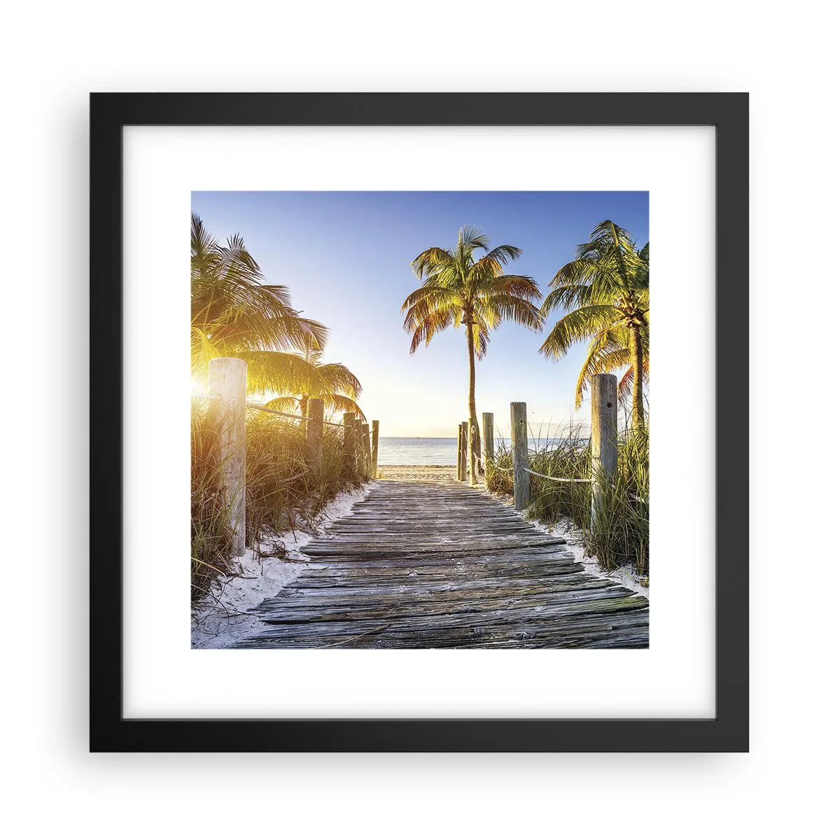 Poster in een zwarte lijst - Rechtstreeks naar het paradijs - 30x30 cm