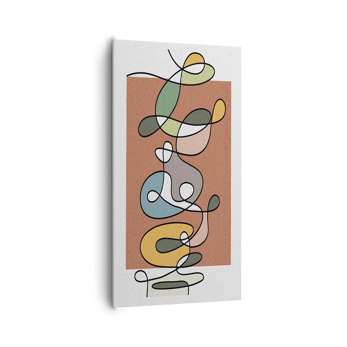 Schilderen op canvas - Abstractie: kleurrijke dans - 65x120 cm