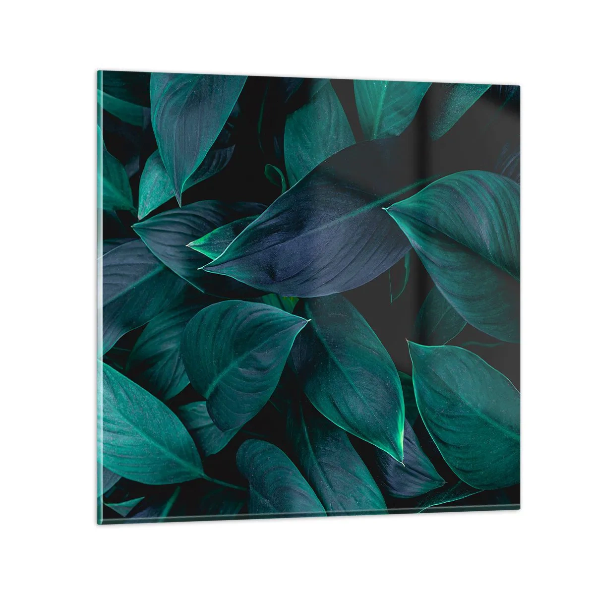 Schilderen op glas - Groen op zichzelf - 40x40 cm