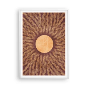 Poster in een witte lijst - Zon icoon - 70x100 cm