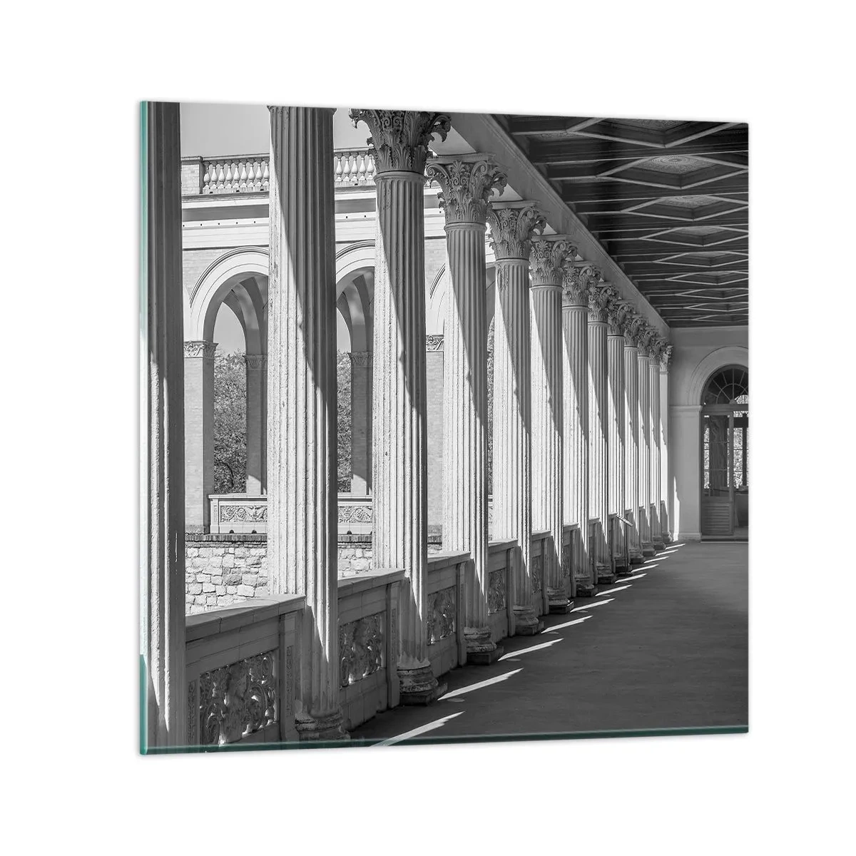 Schilderen op glas - Zonnige arcade - 40x40 cm