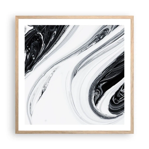 Een poster in een licht eiken lijst - Een combinatie van tegenstellingen - 60x60 cm