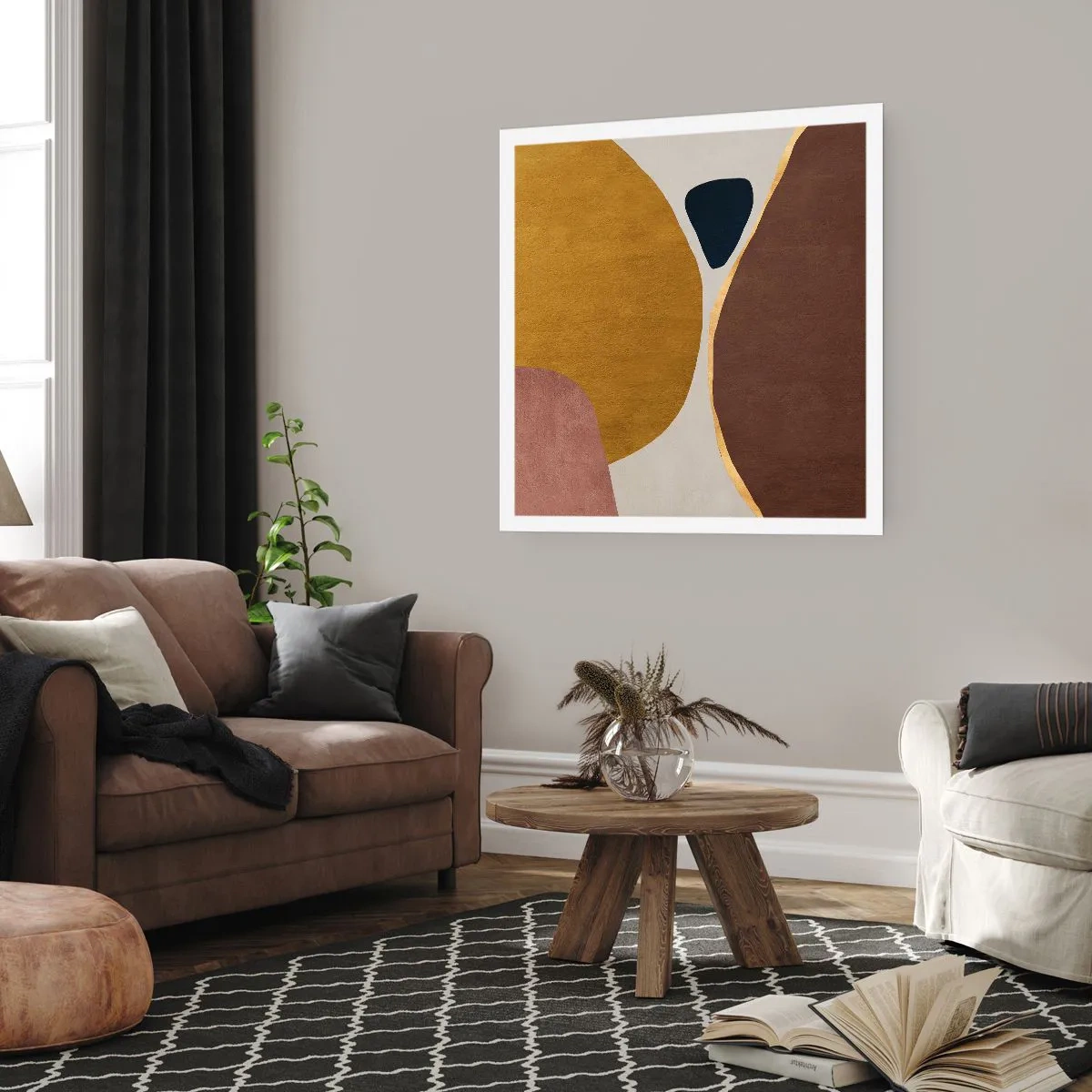 Poster - Abstractie – een plek in de ruimte - 60x60 cm