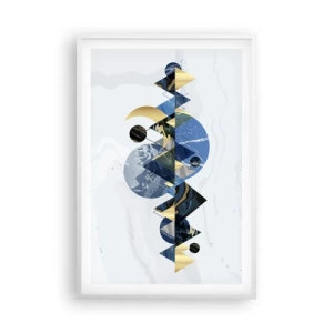 Poster in een witte lijst - Geometrisch landschap - 61x91 cm
