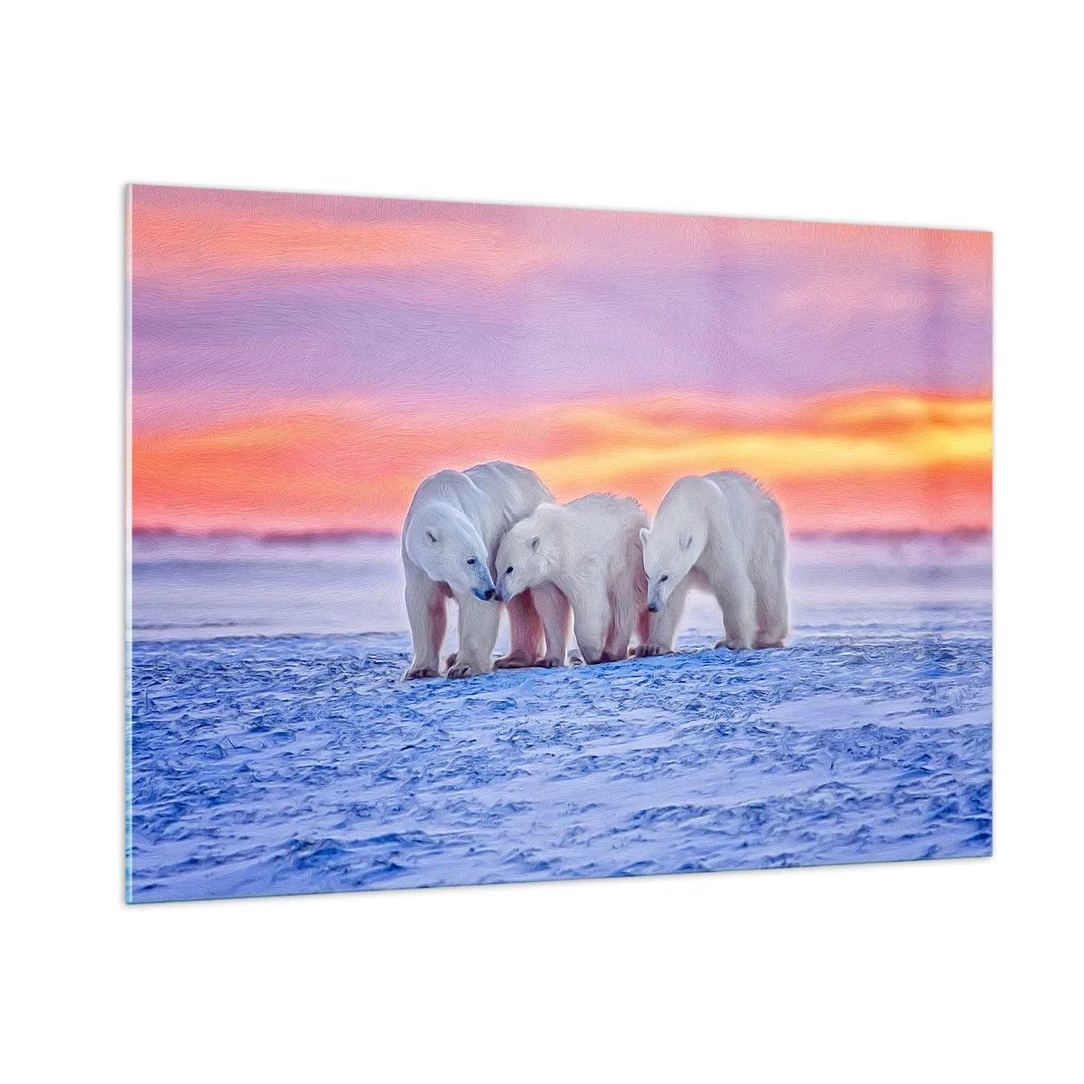 Schilderen op glas - Familie warmte is genoeg - 100x70 cm