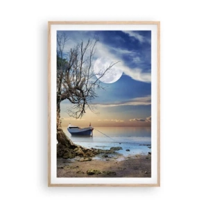 Een poster in een licht eiken lijst - Is dit het einde of het begin? - 61x91 cm
