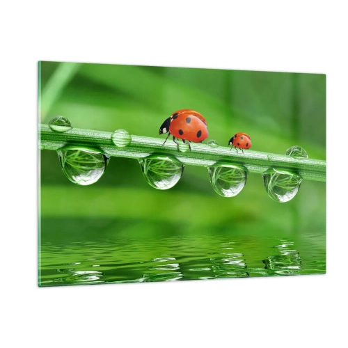 Schilderen op glas - De hele zomer onderweg - 120x80 cm