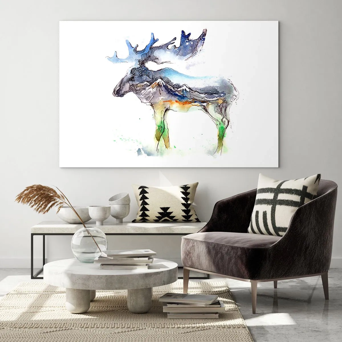 Schilderen op glas - De held van een winters verhaal - 120x80 cm