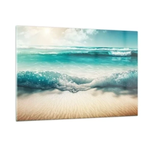 Schilderen op glas - De vrede van de oceaan - 120x80 cm