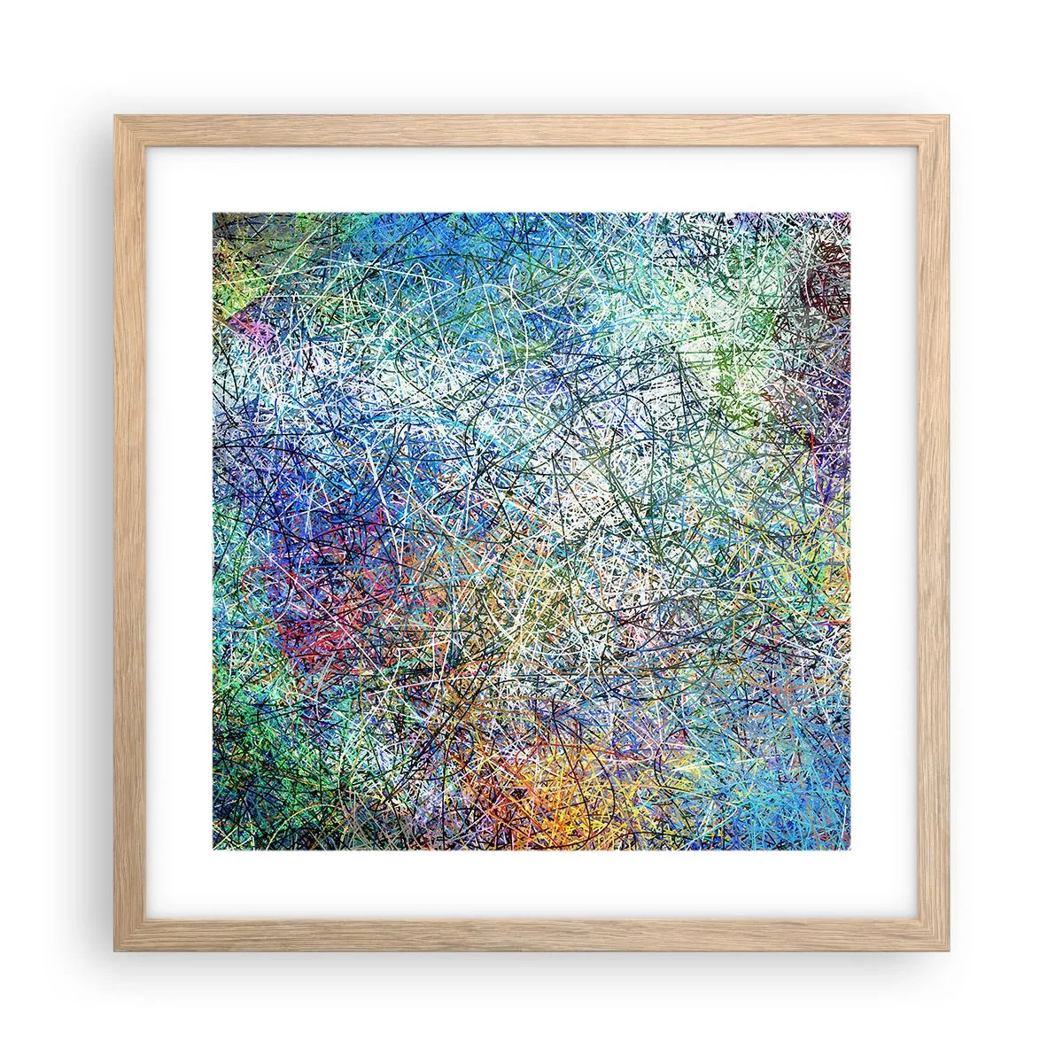 Een poster in een licht eiken lijst - Het is niet zo eenvoudig - 40x40 cm