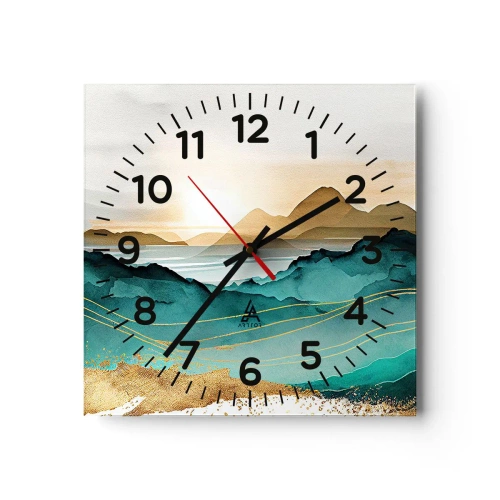 Wandklok - Klok - Op de rand van abstractie – landschap - 30x30 cm
