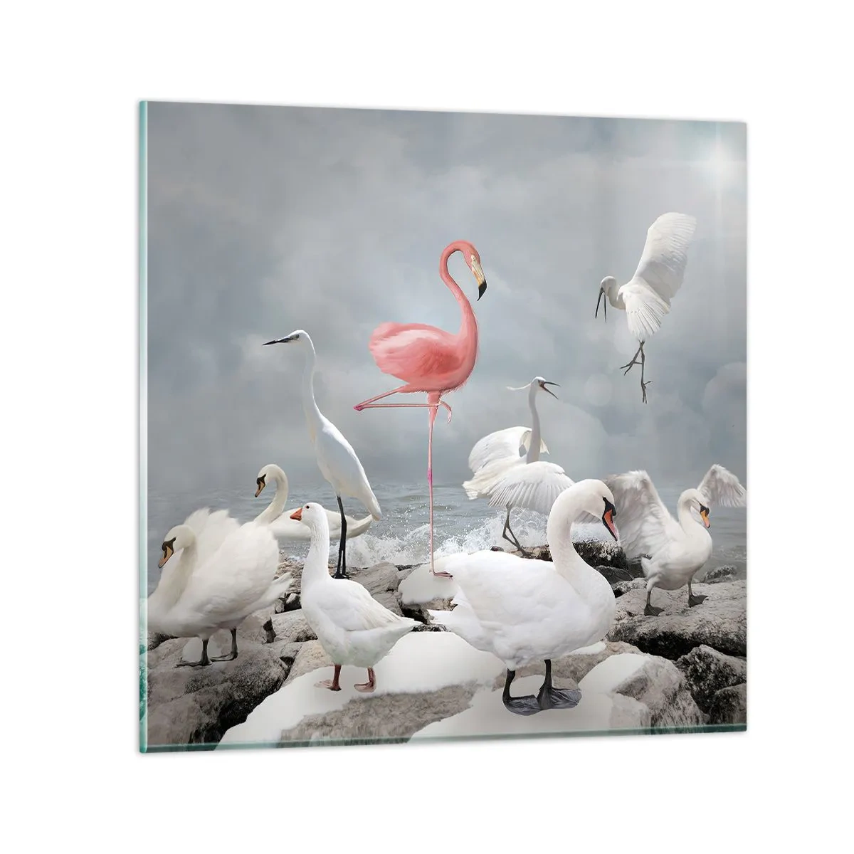 Schilderen op glas - Hoe ben ik hier terecht gekomen? - 60x60 cm