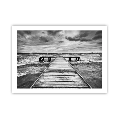 Poster - Ik wacht tot de wind wegjaagt... - 70x50 cm