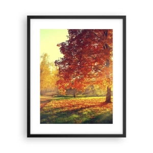 Poster in een zwarte lijst - Rood is mooi - 40x50 cm