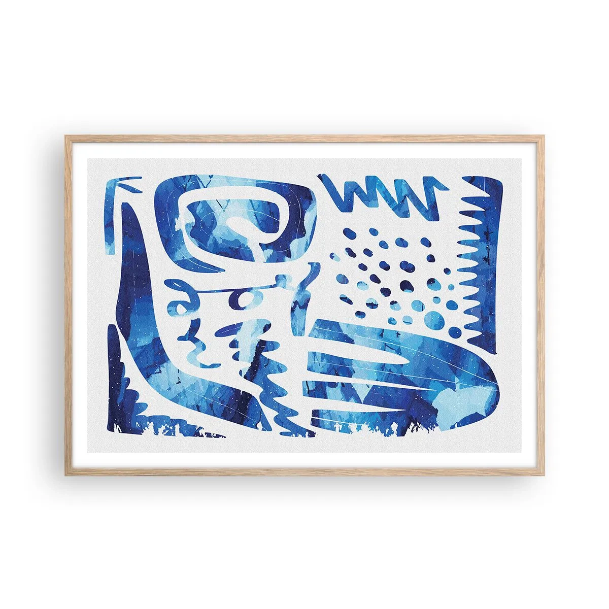 Een poster in een licht eiken lijst - Terug naar de wortels - 100x70 cm