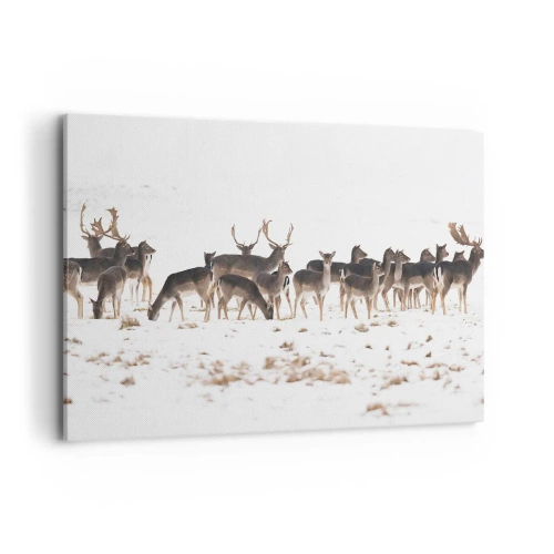 Schilderen op canvas - De kerst komt eraan? - 120x80 cm