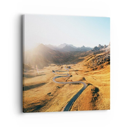 Schilderen op canvas - In een gouden vallei - 40x40 cm