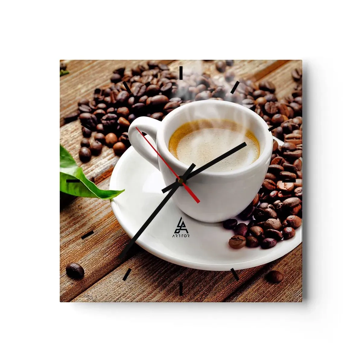 Wandklok - Klok - Koffie op de bank - 30x30 cm