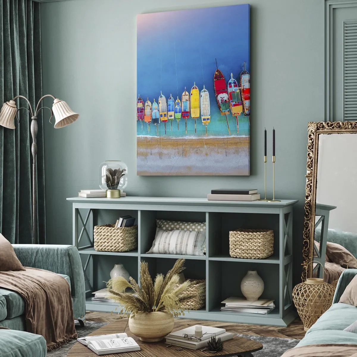 Schilderen op canvas - Vanuit vogelperspectief - 55x100 cm