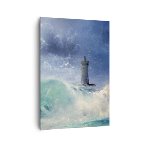 Schilderen op canvas - Op uw hoede voor de elementen - 70x100 cm