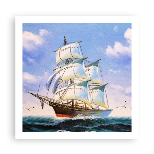 Poster - Trots met de wind - 60x60 cm