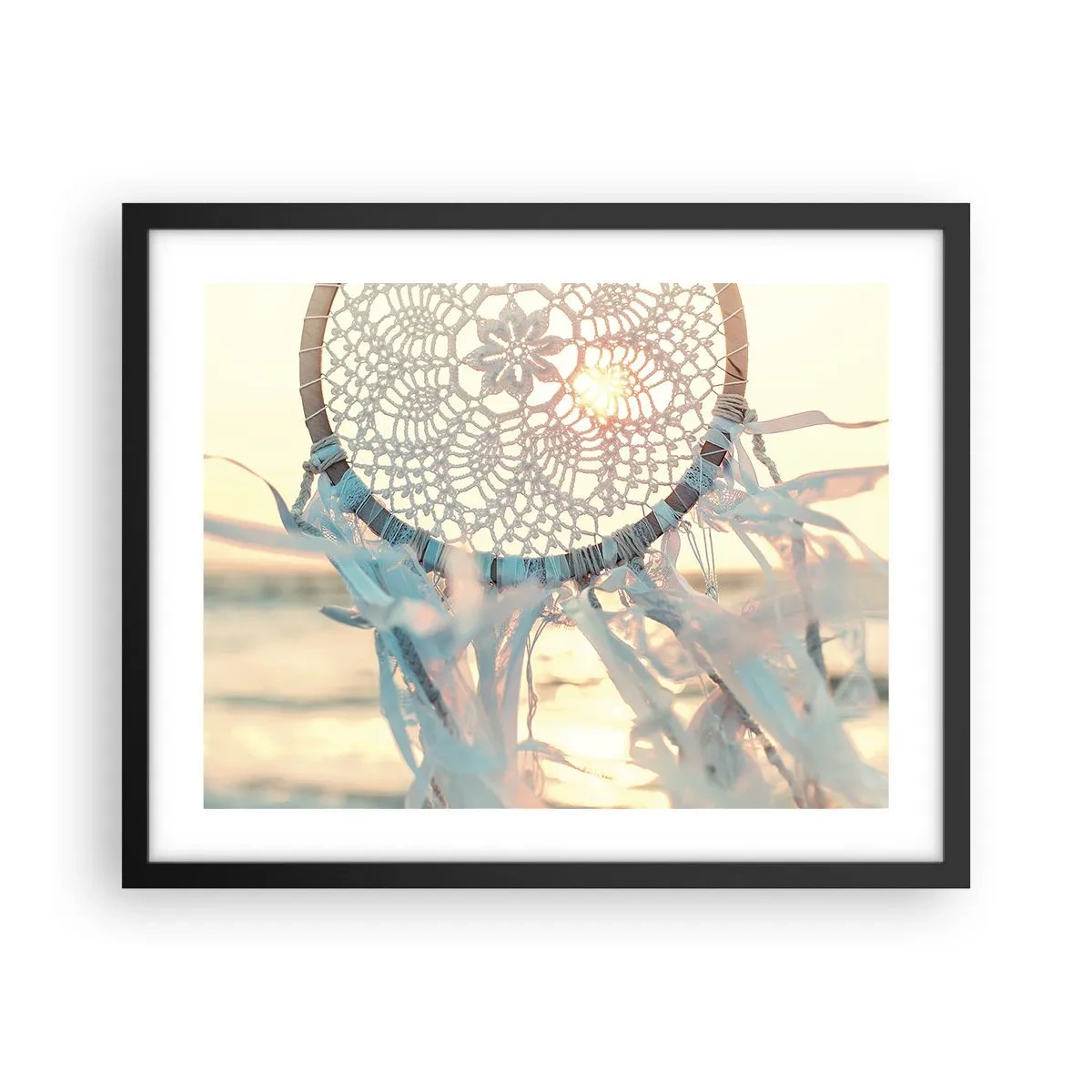 Poster in een zwarte lijst - Kanten totem - 50x40 cm