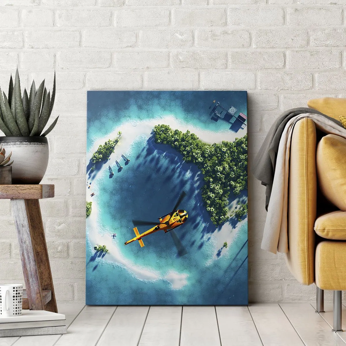 Schilderen op canvas - Koop een eiland voor jezelf - 50x70 cm