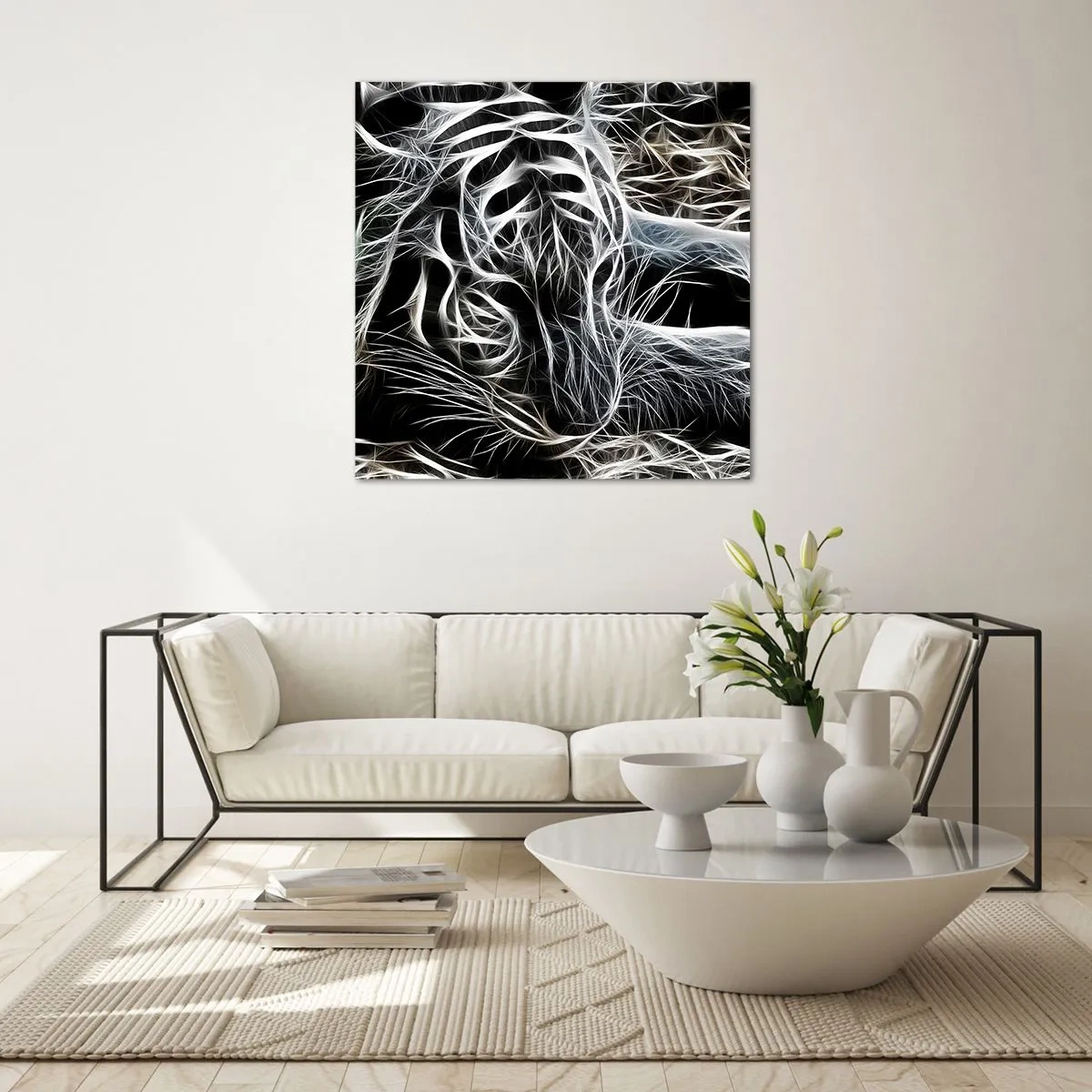 Schilderen op glas - Een onderzoek naar de lichtheid van katten - 40x40 cm