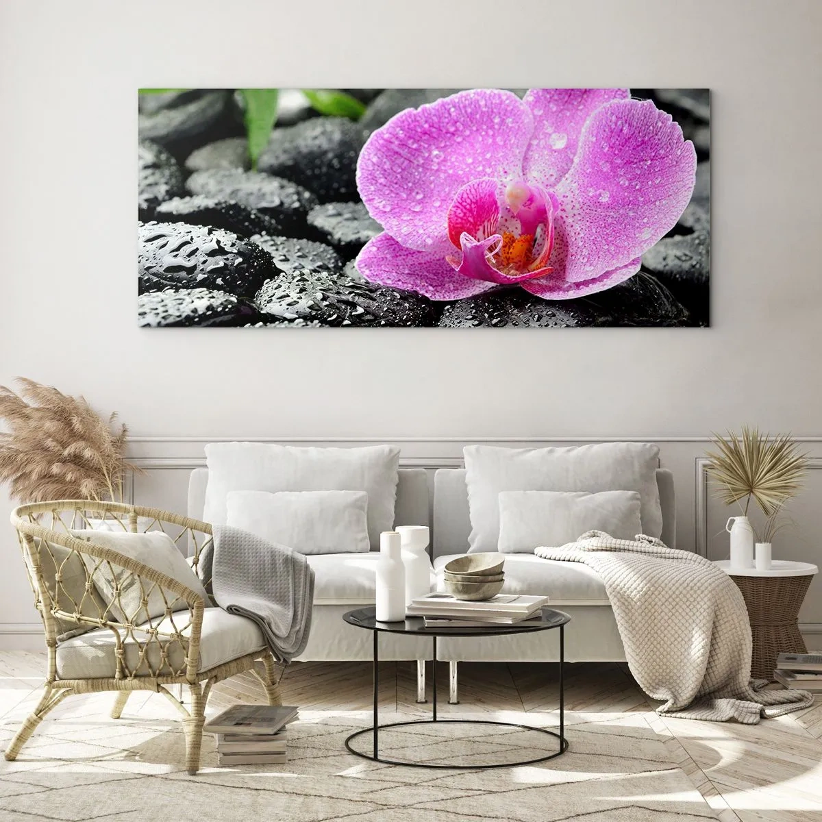 Schilderen op glas - Als een open hart - 100x40 cm