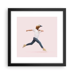 Poster in een zwarte lijst - Een snufje absurditeit - 30x30 cm